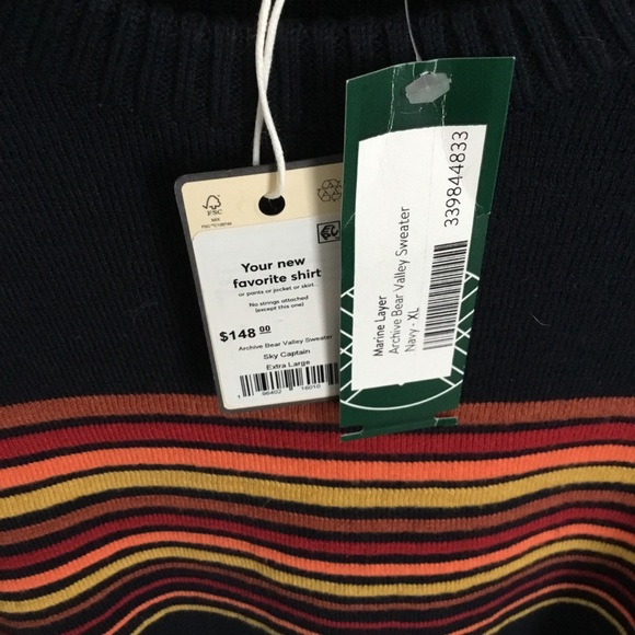 NWT MARINE LAYER Archive Bear Valley Sweater XL - Picture 3 of 11